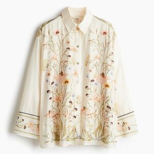 NWT H&M FLORAL-MOTIF SHIRT